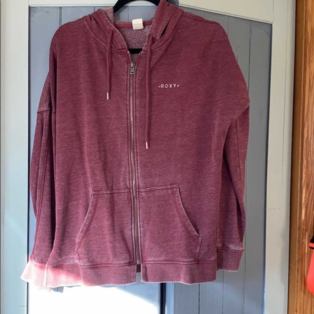 Roxy hoody. Size large. Burgundy. EUC.